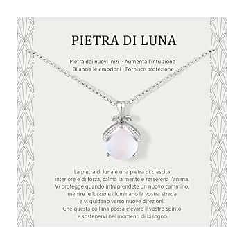 Lueaurra Regalo per Donna Collana Pietra di Luna Idee Regalo Originale per Ragazza Adolescente Regalo di Natale per Donna Regalo di Compleanno Collana per Figlia Mamma Sorella Amica