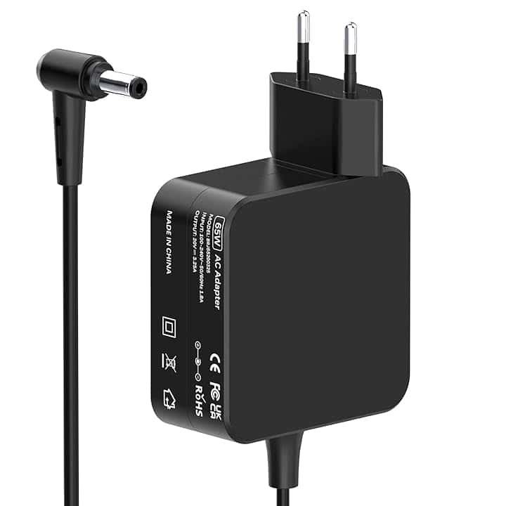 65W 20 V 3.25 A Caricatore Portatile Alimentatore Compatibile con Lenovo IdeaPad 3 5 310 310S 320 320S 330 330S 310-15ISK 320 15IKB 330-15IKB 510 S145 Flex 5 6 ADLX65CDGE2A ADLX65CCGE2A Caricabatterie ClimeCo Certified