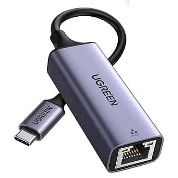 UGREEN Adattatore Ethernet USB C Gigabit 1000Mbps in Alluminio Convertitore Lan Thunderbolt 3 a RJ45 per iPhone 17 Pro Max Air 16 15 Steam Deck iPad Pro 2022 Macbook Air Pro M1 M2 Galaxy S24 S23 S22