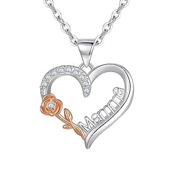 Tusuzik Regalo Festa Della Mamma Idee Regalo Mamma Compleanno Collana Argento 925 Donna Collana a Cuore Squisita Regali per lei Regali Festa Della Mama