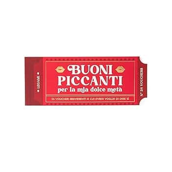 Legami- Blocchetto da 24 Voucher Piccanti, in Italiano, Coupon di Coppia con Perforazione per Lo Strappo, Idea Regalo, 20,3x8,2 cm, Tema Sex