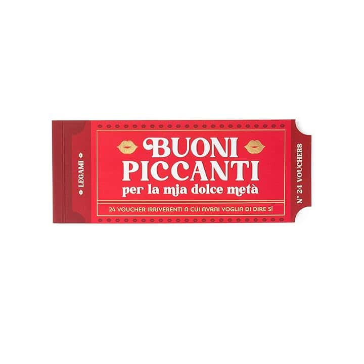Legami- Blocchetto da 24 Voucher Piccanti, in Italiano, Coupon di Coppia con Perforazione per Lo Strappo, Idea Regalo, 20,3x8,2 cm, Tema Sex