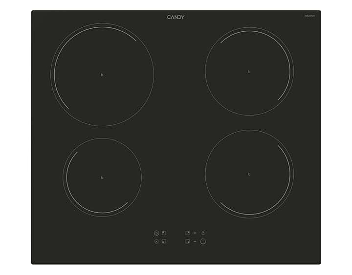 Candy Idea Piano Cottura a Induzione 4 Fuochi in Vetroceramica, Cottura Rapida con Funzione Booster, Power Management per Ottimizzare i Consumi, Blocco di Sicurezza, 59 x 52 x 6 cm, Nero - CITT642C/E1