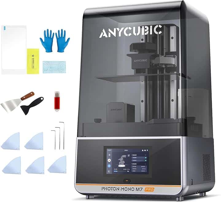 ANYCUBIC Photon Mono M7 Pro Stampante 3D Resina, Velocità Massima 170 mm/h, 10,1” LCD mono a 14K con COB LighTurbo 3.0, Controllo Dinamico Della Temperatura, Dimensioni di Stampa 223 x 230 x 126mm
