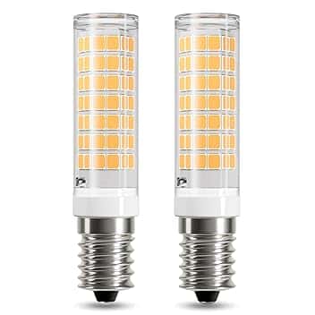 DiCUNO Lampadina LED E14 per cappa cucina, 4W Equivalente alogeno 50W, 550lm, Bianco caldo 3000K, Base E14 per frigorifero, macchina da cucire e lampada di sale, Non dimmerabile, 2 Pezzi