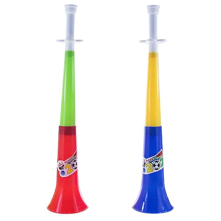 2 PCS Vuvuzela Horn Molto Forte Tröte Clacson Che Fanno Rumore Suonare Tromba Plastica Fanfara Calcio Produttori Rumore Fan Trombe Ad Alta Voce Eventi Sportivi Partita Calcio