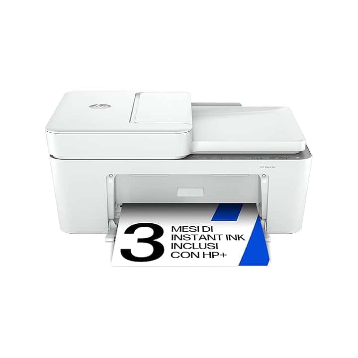 HP DeskJet 4220e 588K43, Stampante Multifunzione a Getto d'Inchiostro A4 a Colori, Fronte e Retro Manuale, Stamapante wifi, piccola per casa, 3 Mesi di Inchiostro Instant Ink Inclusi, Bianca