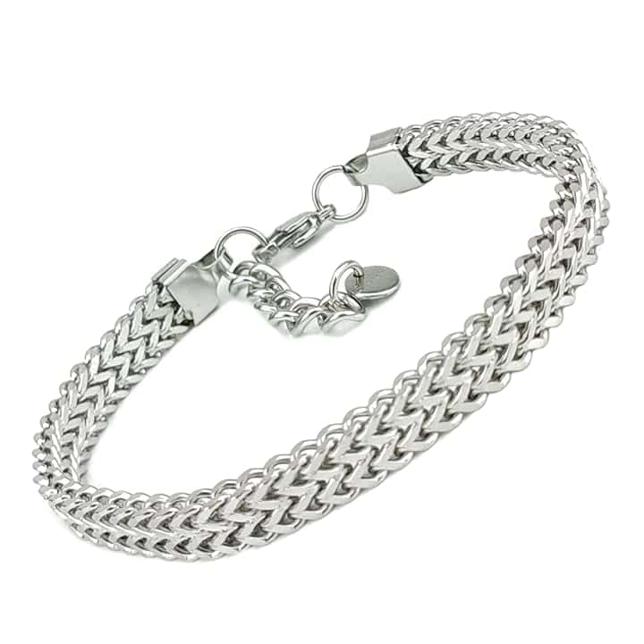 SAGA GIOIELLI Bracciale Uomo Catena In Acciaio Inox