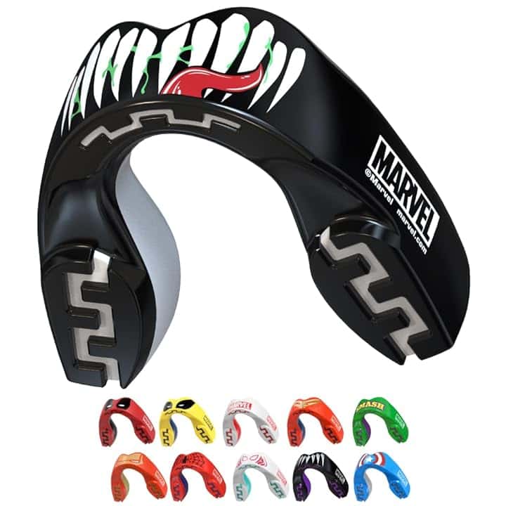 Marvel Venom Paradenti Sportivo Adulti e Bambini Contatto Completo per Tutti Gli Sport, tra Cui Rugby, MMA, Hockey, Judo Arti Marziali e Boxe