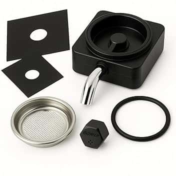 marketcaffe Kit Assistenza Completo per Didiesse Frog | Portacialda con Beccuccio + Dado + Filtro Inox + Guarnizione + 2 spessori | Manutenzione Macchina da Caffè a Cialde- (Kit-01)