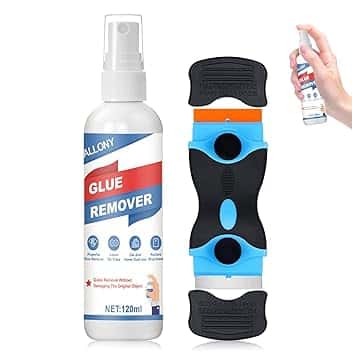 Allony Rimuovi Colla, 120 ml Togli Silicone, Rimuovi Silicone, Rimuovi Colla Adesivi, Dotato di Raschietto Multifunzionale per Rimuovere Velocemente Adesivi, Etichette e Residui di Colla