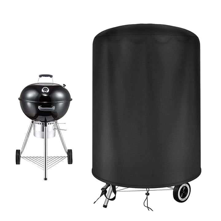 Copertura BBQ per Weber 57cm, Copri Griglia per Weber 57cm, Telo Copri Barbecue Esterno, Oxford 500D Impermeabile Rotondo(Φ71x68cm)