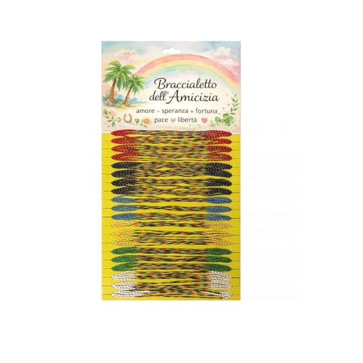 Braccialetti Brasiliani dell’Amicizia e della Fortuna – 100 Pezzi Set Multicolore Intrecciati Portafortuna Estivi Mare Festa Regalo Unisex per Bambini e Adulti