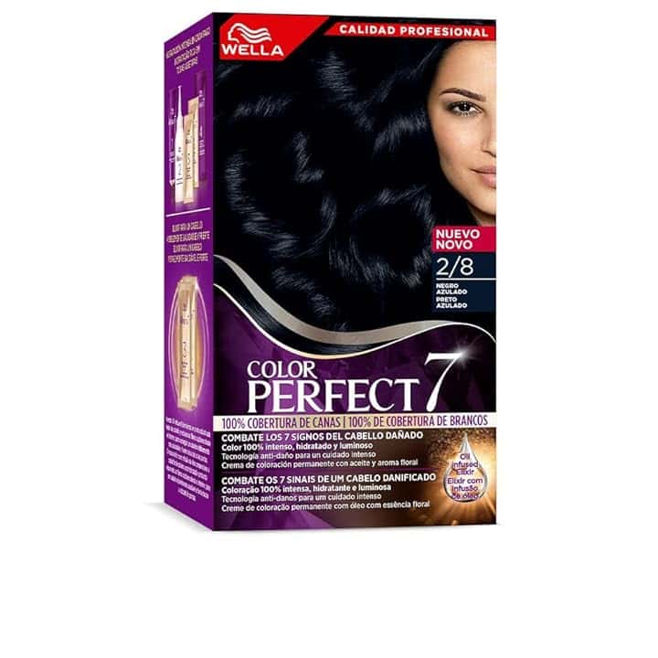 Wella Color Perfect - Colorazione permanente per capelli idratati e luminosi - Tono nero azzurro