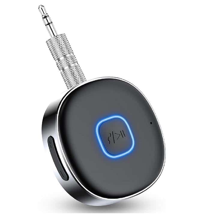 Ricevitore Bluetooth Auto AUX, Mini Adattatore Bluetooth Auto Jack 3.5 mm,Chiamate In Vivavoce,Cuffie Cablate,Auto Altoparlanti