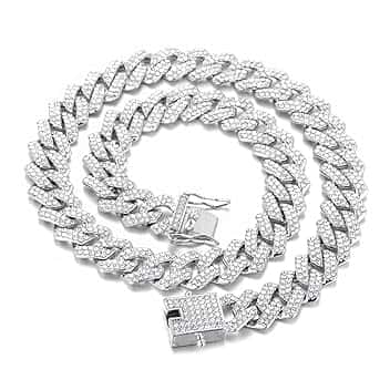 ZXUSHE Collane da uomo,Catena cubana Rap Hip Hop, 50 cm