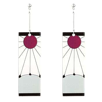 OEIOTEI Kamado Tanjirou orecchini cosplay accessori accessori di scena animazione orecchini periferici secondari in acrilico personalizzato Kamado T-fan regalo per gli appassionati di anime