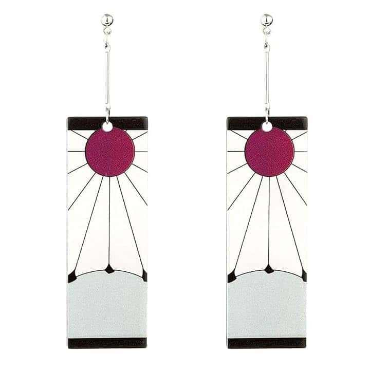 OEIOTEI Kamado Tanjirou orecchini cosplay accessori accessori di scena animazione orecchini periferici secondari in acrilico personalizzato Kamado T-fan regalo per gli appassionati di anime