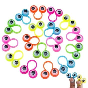 20 Pcs Giocattoli da Dito, Pupazzi da Dito con Occhi, Gadget per Feste di Compleanno Bambini e Halloween, Regali per Bambini (Colorati)