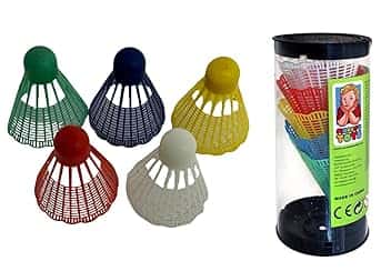 Volani da Badminton confezione da 5 Volano Volani da BAdminton Lattina da 5 Pezzi Volani da Badminton in Plastica Colorata Palline Volano Portatili Set Palline per Badminton Bambini e Adulti