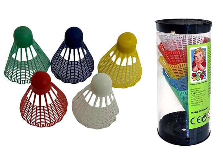 Volani da Badminton confezione da 5 Volano Volani da BAdminton Lattina da 5 Pezzi Volani da Badminton in Plastica Colorata Palline Volano Portatili Set Palline per Badminton Bambini e Adulti