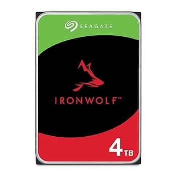 Seagate IronWolf 4TB, Unità disco interna, per NAS RAID, NAS, 3.5", SATA 6 GB/s, 7200 RPM, FFP, Data Rescue Service (ST4000VNZ06)