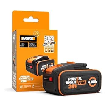 WORX WA3644 Batteria Powershare Pro agli ioni di litio 20 V - 4 Ah (compatibile con tutti gli strumenti Worx da 20 V/40 V/80 V)
