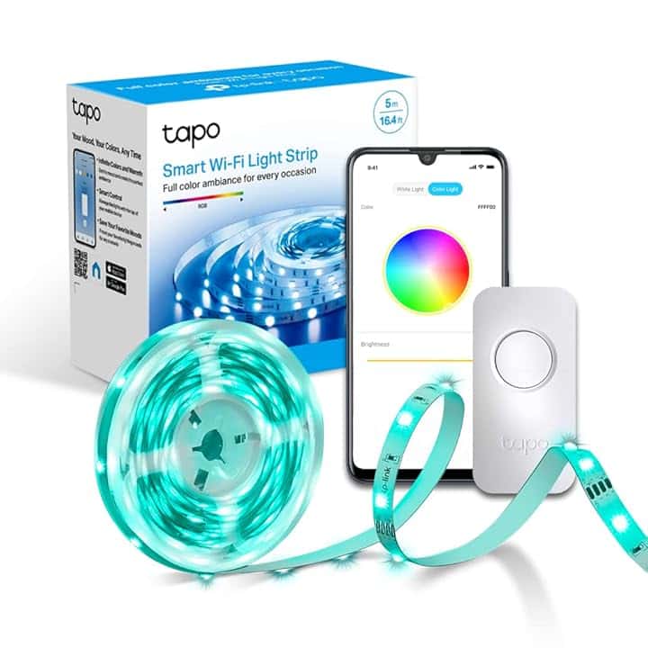 Tapo L900-5 Striscia LED Smart Wi-Fi 5m, Controllo Vocale Compatibile con Alexa e Google Assistant, Sync-to-Music, Luci LED per Casa, Bar, Festa, Accorciabile e Controllo dall'APP