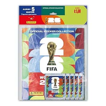 Fifa World Cup 2026™ Official Sticker Collection - Starter Set Pack Panini [Album + 5 Bustine]