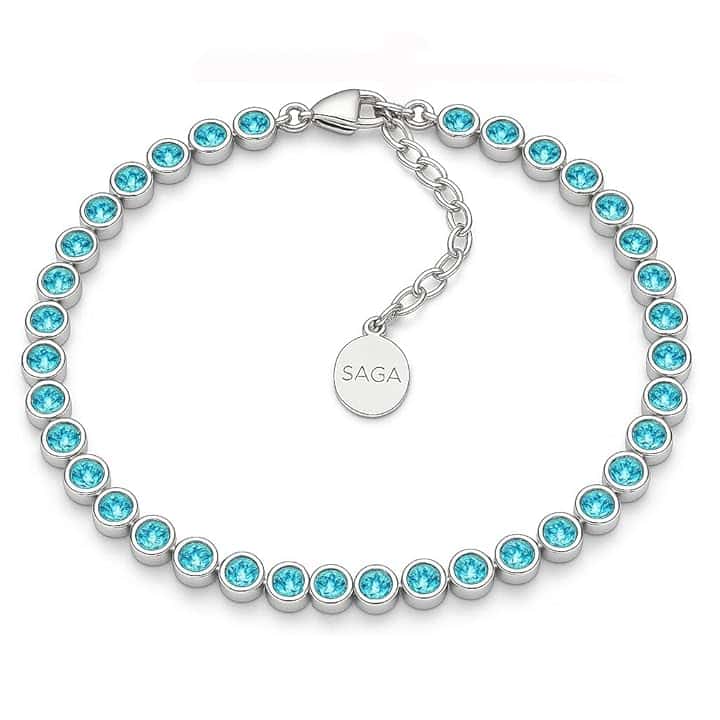 SAGA GIOIELLI Bracciale Tennis Unisex in Acciaio Inossidabile, Lunghezza 16,5+3 cm, Zirconi da 4 mm, Regolabile – Elegante e Resistente, Idea Regalo Uomo Donna