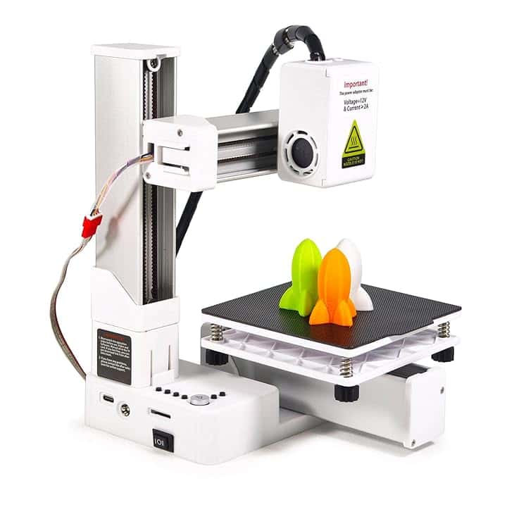 Dpofirs Piccola Stampante 3D per Principianti, Riscaldamento Rapido e Stampa di Stampa 3D Compatta per Istruzione, Dimensioni di Stampa 4x4x4in (EU)