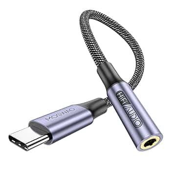 MOSWAG Adattatore jack per cuffie USB C a 3.5mm, adattatore audio USB C a cavo Dongle Aux per Samsung Galaxy S22 S21 S20 Ultra S20 + Nota 20 10 S10 S9 Plus, Pixel 4 3 2 XL, ipad Pro e altro ancora
