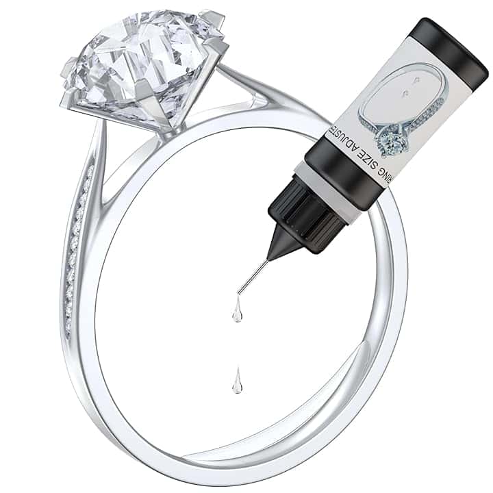 HiFan Ring Size Adjuster per qualsiasi anello allentato, Stringi Anello Invisibile Adesivo curabile con lampada UV LED, facile da smontare Traceless Ferma Anello Colla