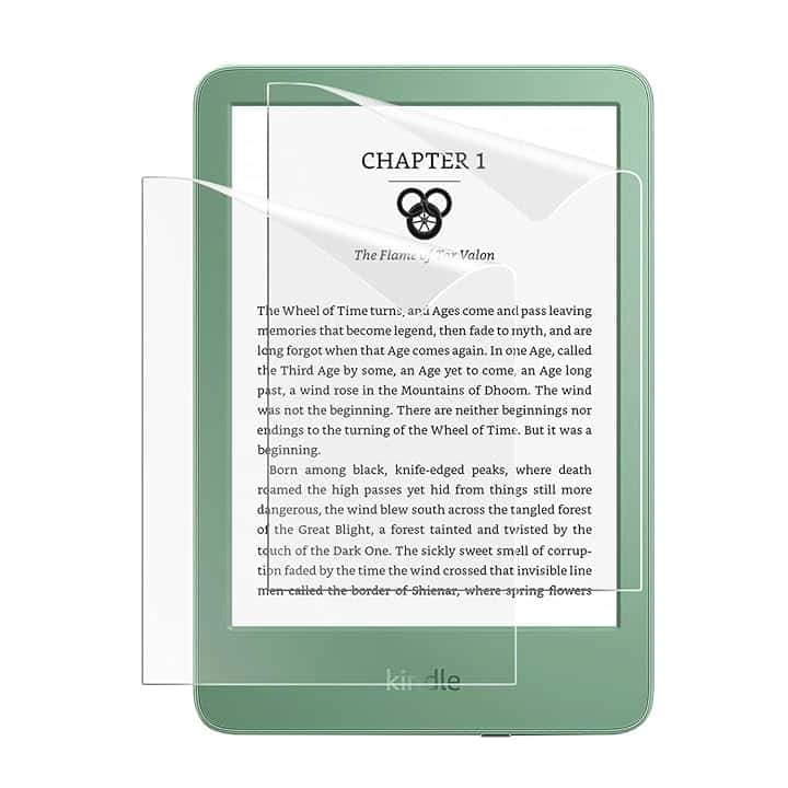 MoKo Confezione da 2 Pellicole Anti-Riflesso per All-New Kindle Base Kindle 6" 11ª Gen 2024/2022, Kobo Clara e PocketBook, Pellicola Protettiva Opaca PET a Copertura Totale Matcha