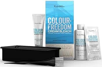 Knight & Wilson Color-Freedom, crema per capelli con formula senza ammoniaca, solleva fino a 8 tonalità, protegge e ripara mentre schiarisce. Kit completo di sbiancamento con ciotola e pennello, la