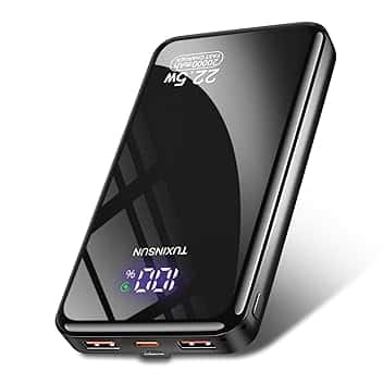 Power Bank 20000mAh PD3.0 QC4.0 22,5W Powerbank Ricarica Rapida, Ingresso e Uscita USB C Caricatore Portatile Powerbank Con Display LCD per Smartphone smartwatch ecc (black01)