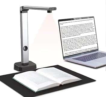 JOYUSING Scanner per Documenti Portatile HD da 14 MP, Scanner per libri, acquisizione formato A3, OCR multilingue intelligente, Converti in PDF/Word/Txt/Excel su Windows e PDF su Mac