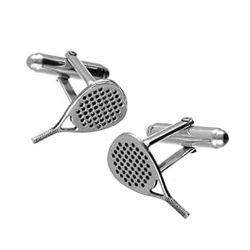 CODEONE Gemelli Racchetta da Padel | Acciaio Inossidabile | Design Artigianale Sportivo | Gemelli Racchetta | Confezione Regalo