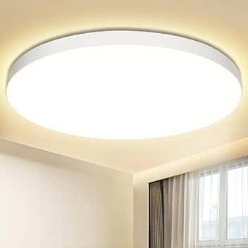 Plafoniera LED Soffitto 24W Lampada da Soffitto 4000K 2000LM Plafoniera Bagno IP44 Impermeabile Ø28CM Rotonda Lampadario LED Moderna Luce Soffitto per Cameretta, Soggiorno, Cucina, Balcone, Corridoio