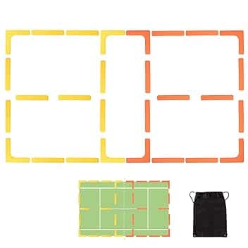 BOOSTEADY Kit di Marcatori per le Linee del Campo Anti-scivolo e Resistenti al Vento 28 Pezzi o 84 Pezzi, Campo di Rete per Pickleball per Campi all'aperto e al Coperto