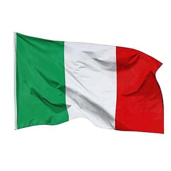 Aricona Bandiera Italia 90x150cm – italiana – grande - resistente alle intemperie - con occhielli in ottone - in tessuto 100% poliestere - cuciture doppie robuste e colori vivaci – ideale per barca