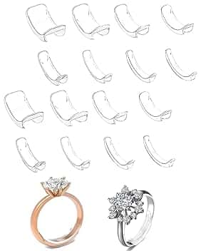 TPZORJX Ferma Anello Silicone,8 Pezzi Anelliere,Stringi Anello Invisibile Riduttore Anello Dito Transparente Regolatore di Misura Anello per Uomo Donna