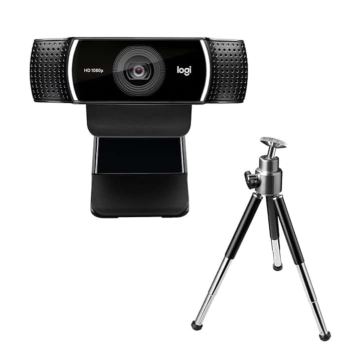 Logitech C922 Pro Stream Webcam, Streaming Veloce HD 1080p/30fps O 720p/60fps, Correzione Luce, Autofocus, Audio ?Stereo, Per YouTube, Twitch, XSplit, ?PC/Mac/Laptop/Macbook/Tablet, Nero