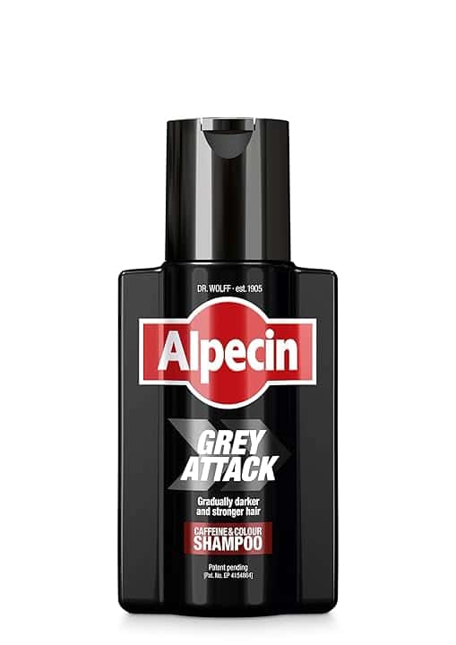 Alpecin Grey Attack Shampoo Colorante Uomo 1x200ml | Colore Capelli Grigi Naturale | Rinforzante Capelli Uomo | Shampoo per Uomini Contro la Caduta Ereditaria