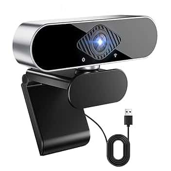 Webcam PC con microfono usb,web cam Full HD 1080p Fotocamera Laptop Desktop Computer 360° regolabile Plug & Play Videocamera Telecamera PC per Zoom YouTube Gaming Twitch Mac