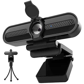 W4DS 2K Webcam, HD Webcam PC con Microfono, Autofocus, 78° View, Plug&Play, Microfono Riduzione Rumore, Protezione della privacy, USB Webcam per Videochiamate, Conferenza, Studio e Streaming