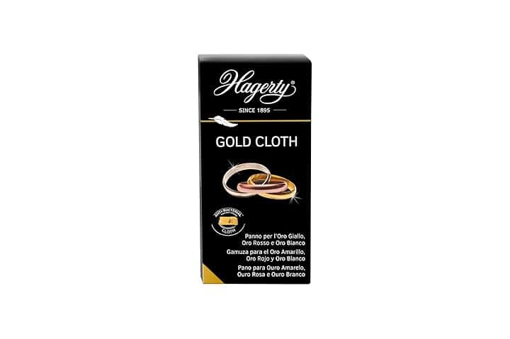 Hagerty Hagerty Gold Cloth Panno detergente per oro 36x30cm I Panno per pulire gioielli in oro in cotone impregnato per una nuova lucentezza