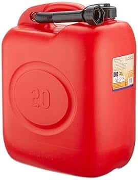 Tanica in plastica rossa da 20 lt