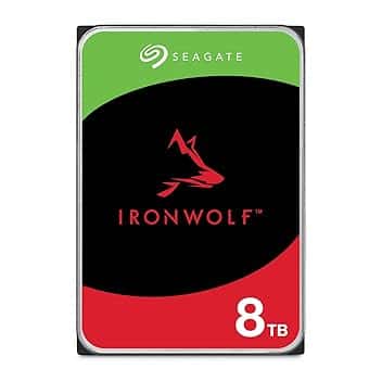 Seagate IronWolf 8TB, Unità disco interna, per NAS RAID, NAS, 3.5", SATA 6 GB/s, 7200 RPM, FFP, Data Rescue Service (ST8000VNZ02)