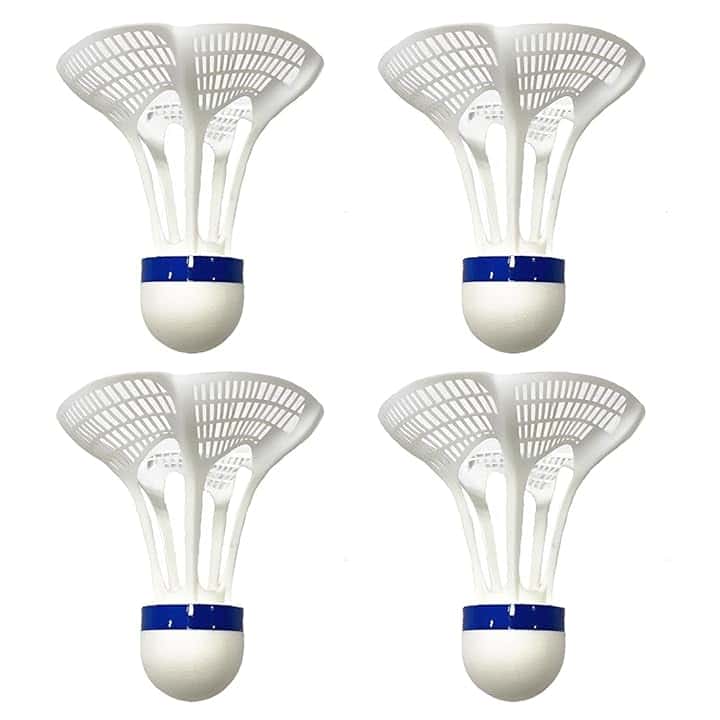 4 Pezzi volano badminton,Badminton, Badminton resistente al vento e, Plastica di palla di nylon resistente al colpo,palline da badminton con Grande Elasticità e Durata Badminton